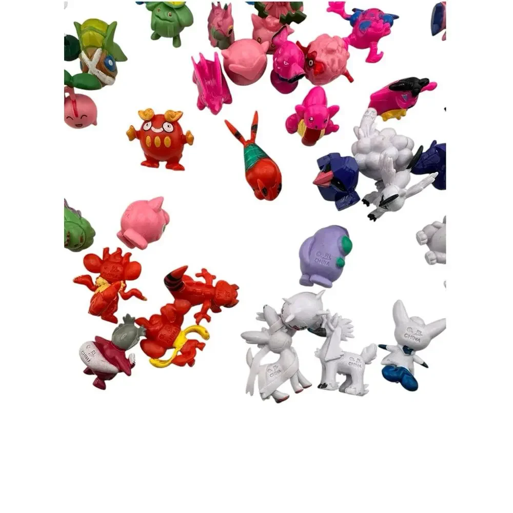 Vintage Authentic Pokémon Mini Figure Lot — 111 Figurines Stamped RL China